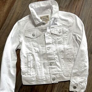 Girls Polo Jean jacket size 8-10 white